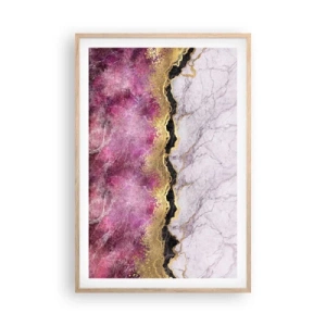 Póster en marco roble claro - En la frontera - 61x91 cm