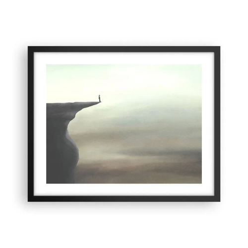 Póster en marco negro - Hacia arriba, ¡por supuesto! - 50x40 cm