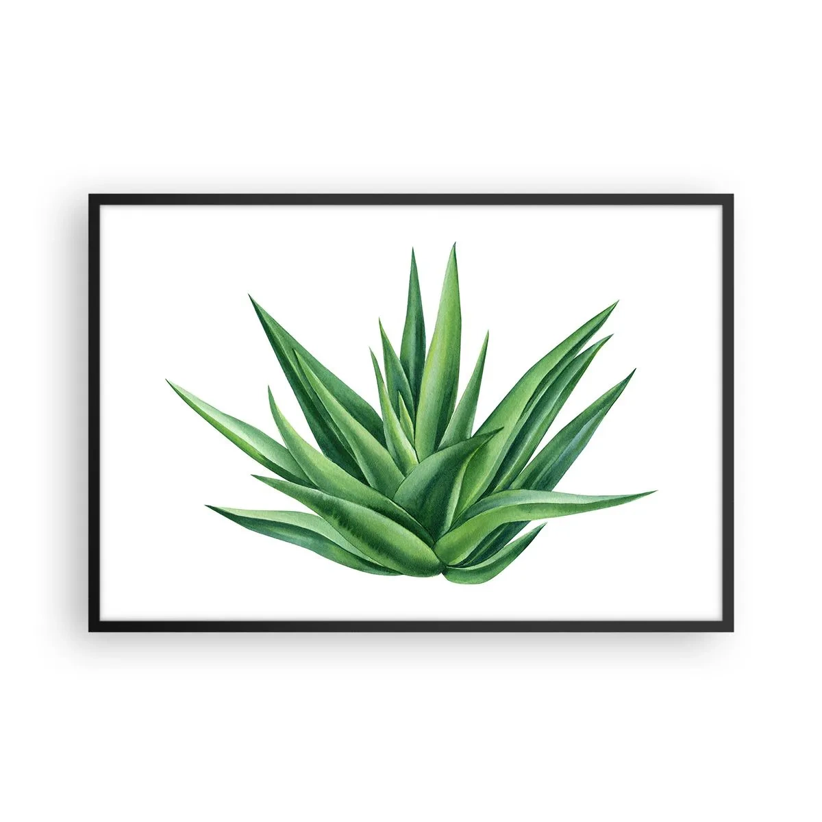 Póster en marco negro - Verde - fuerza - vida - 91x61 cm