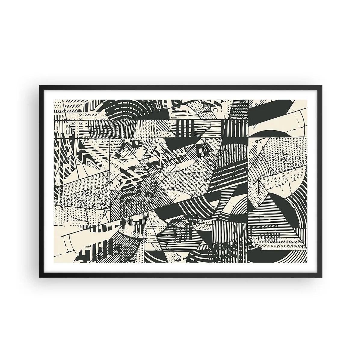 Póster en marco negro - La dinámica del presente - 91x61 cm