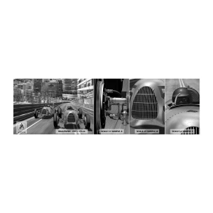 Muestra de fotomural autoadhesivo Deluxe Sticker - Érase una vez en Montecarlo - Automotor, Carrera, Vintage - 100x30 cm