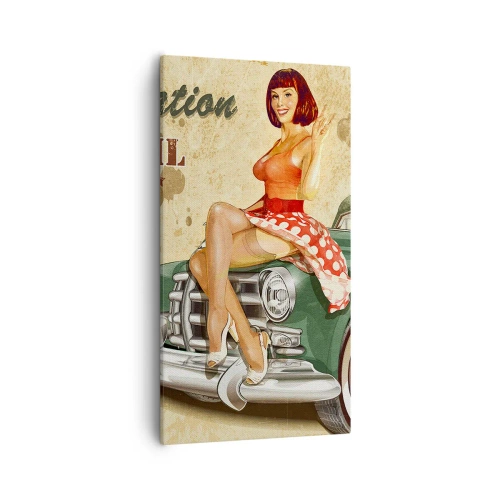 Cuadro sobre lienzo - Impresión de Imagen - Los gloriosos años 40 - 55x100 cm