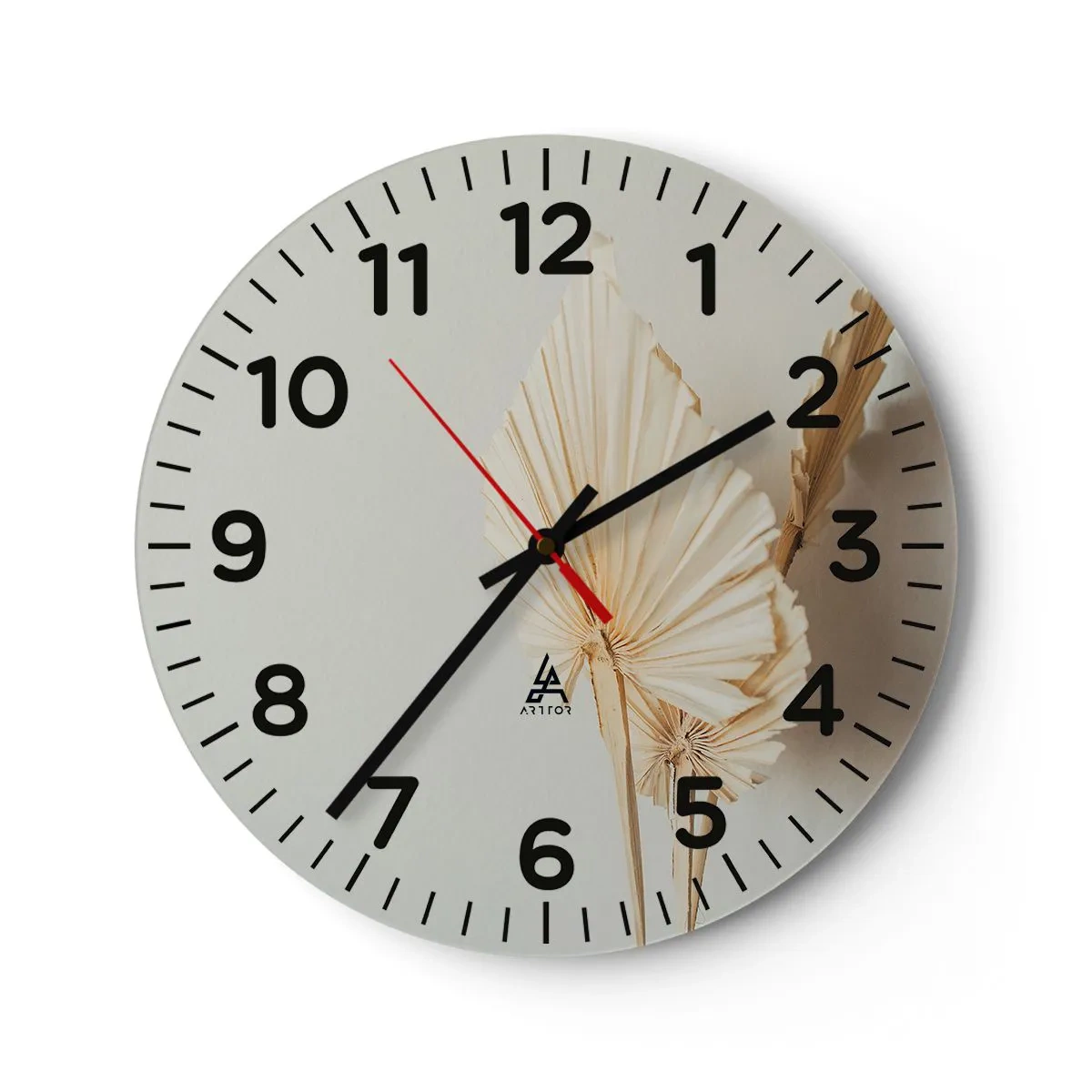Reloj de pared - Reloj de vidrio - Armonía y consuelo - 30x30 cm