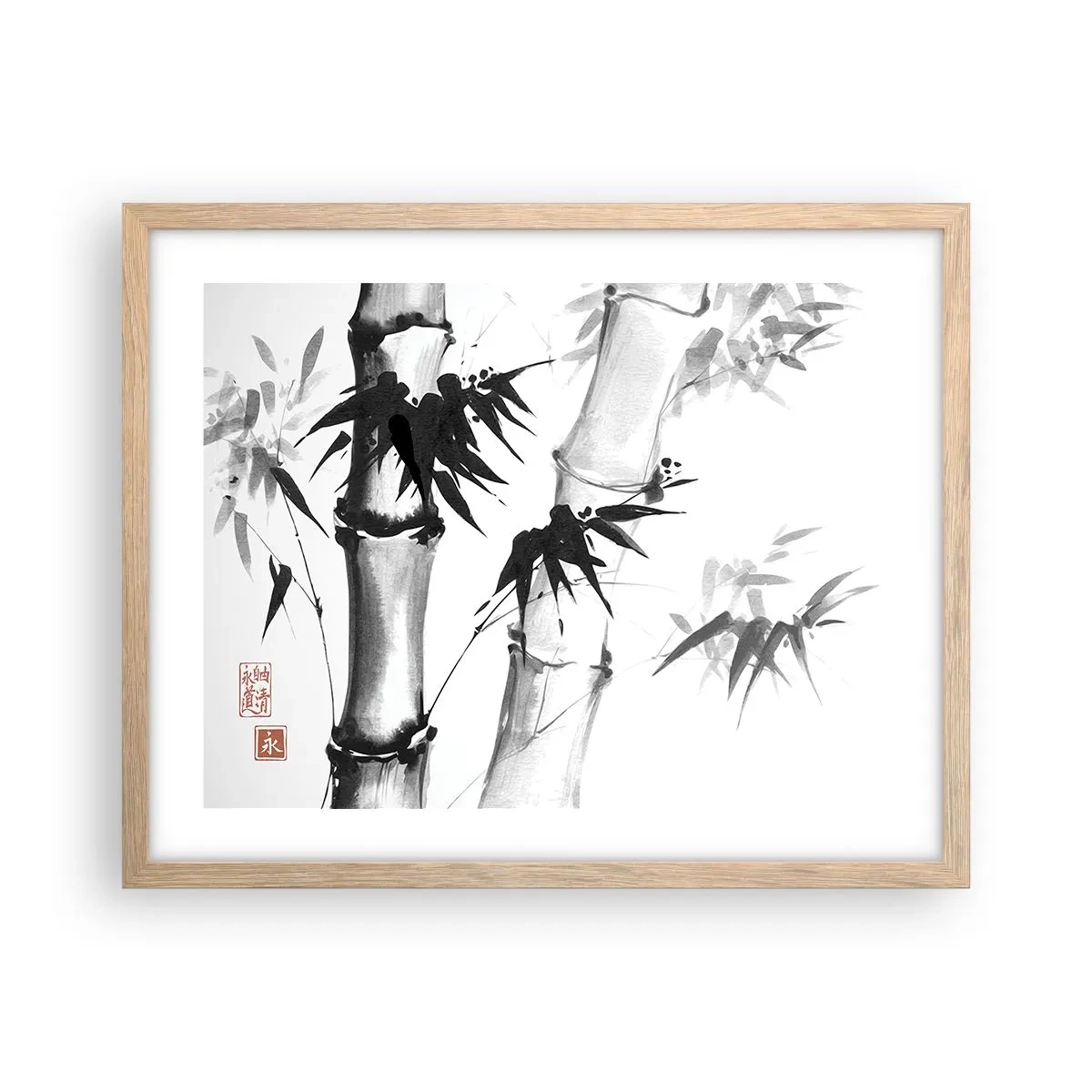 Póster en marco roble claro - Primer plano de Oriente - 50x40 cm