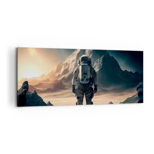 Cuadro sobre lienzo - Impresión de Imagen - Un nuevo reto - 100x40 cm