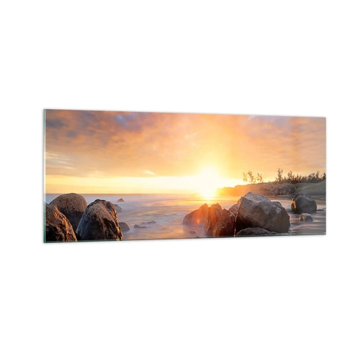 Cuadro sobre vidrio - Impresiones sobre Vidrio - Brisa luminosa del atardecer - 100x40 cm