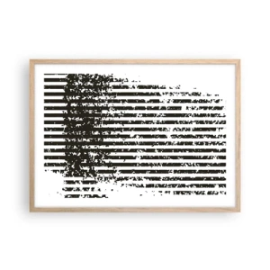 Póster en marco roble claro - Ritmo y ruido - 70x50 cm