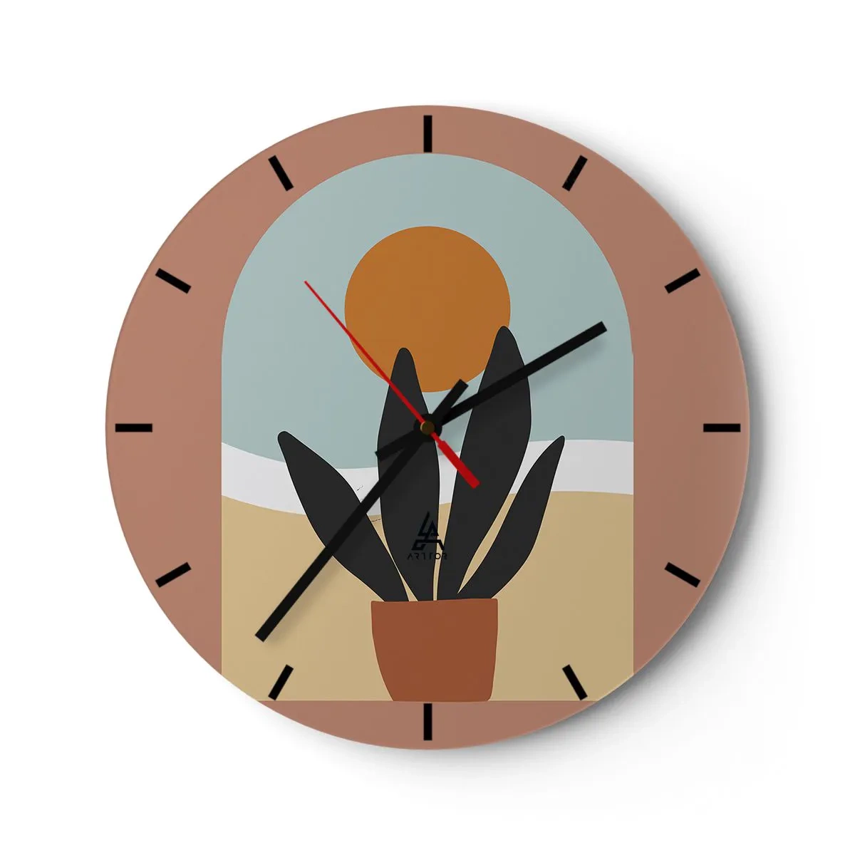Reloj de pared - Reloj de vidrio - Pequeñas alegrías - 40x40 cm
