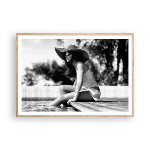 Póster en marco roble claro - Un sueño de verano - 100x70 cm