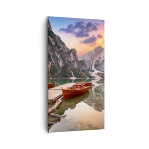 Cuadro sobre lienzo - Impresión de Imagen - Espejo entre montañas - 55x100 cm