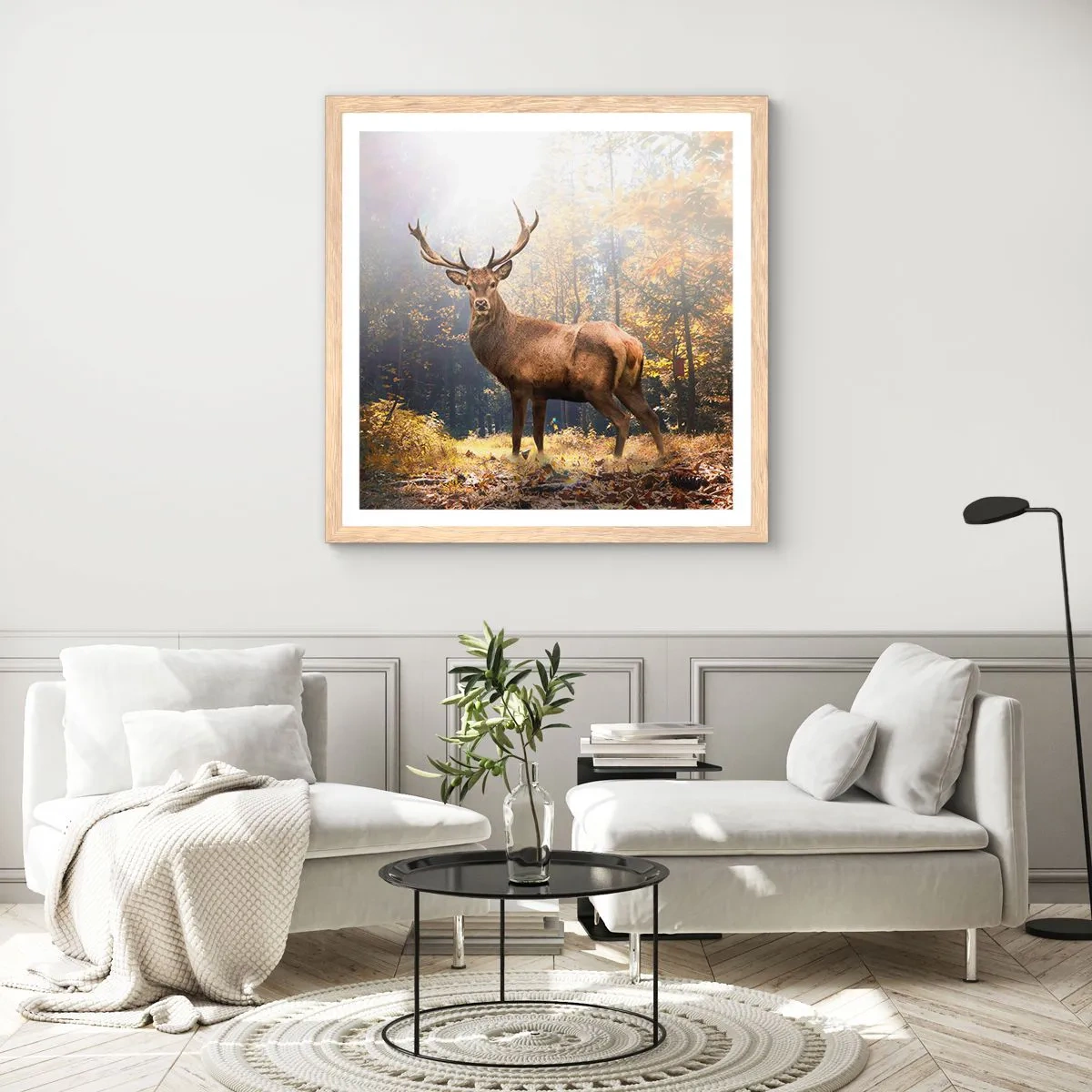 Póster en marco roble claro - Con toda la majestuosidad - 30x30 cm