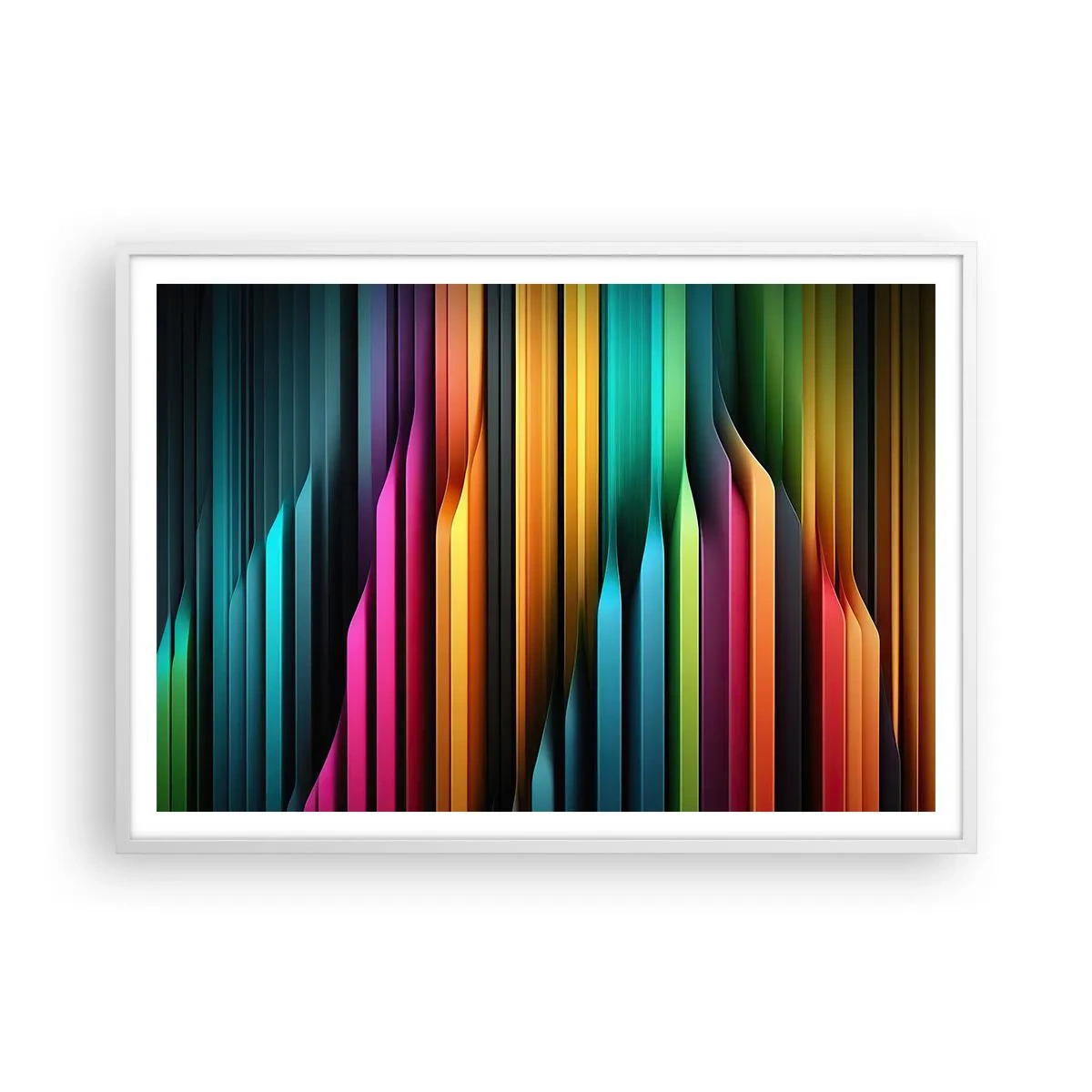 Póster en marco blanco - Órgano luminoso - 100x70 cm