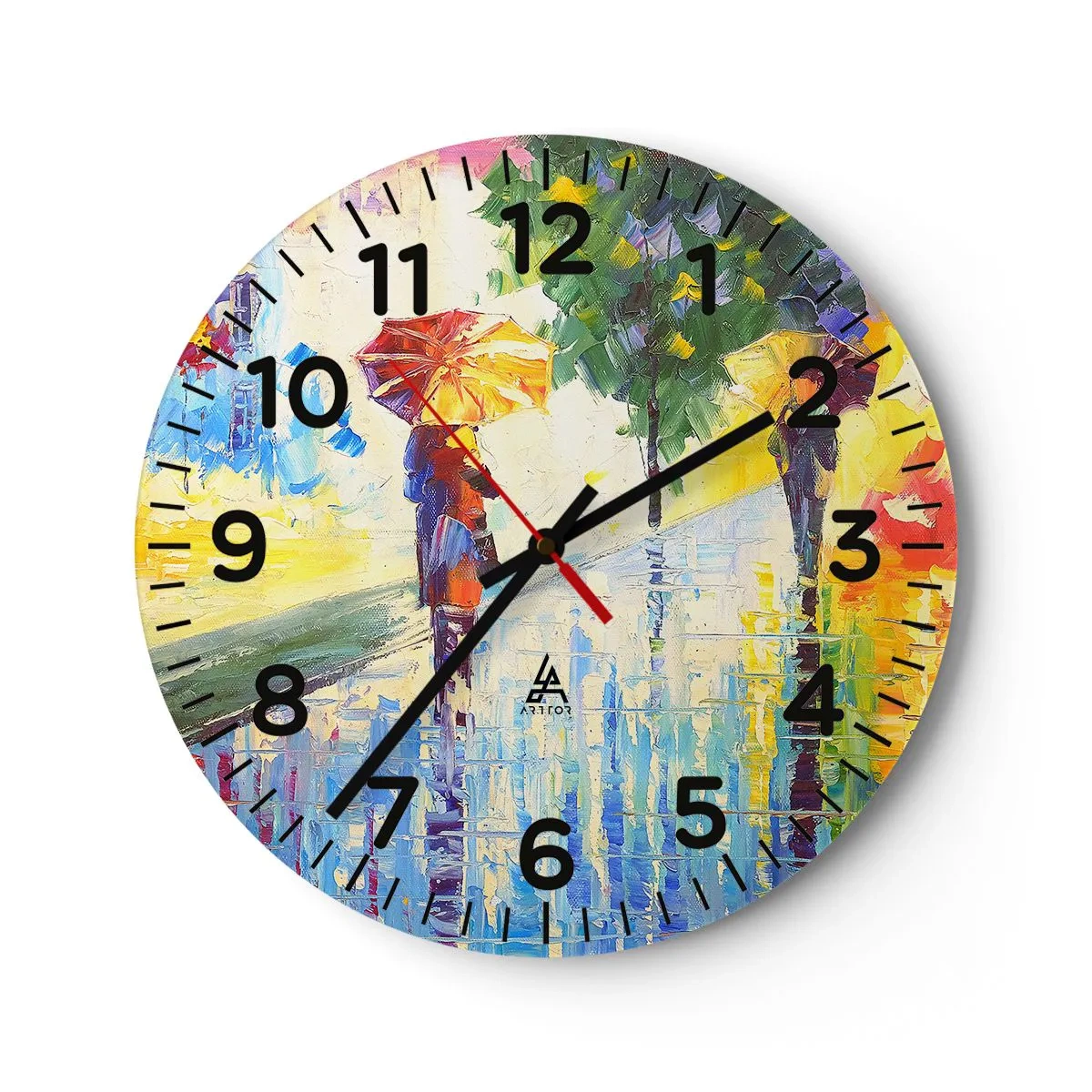 Reloj de pared - Reloj de vidrio - Y todo está claro - 30x30 cm