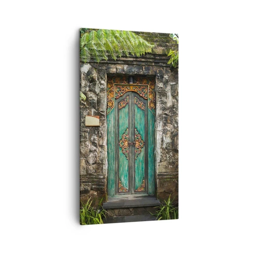 Cuadro sobre lienzo - Impresión de Imagen - Una puerta a un mundo exótico - 45x80 cm