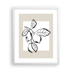 Póster en marco blanco - Donde el limón madura... - 40x50 cm