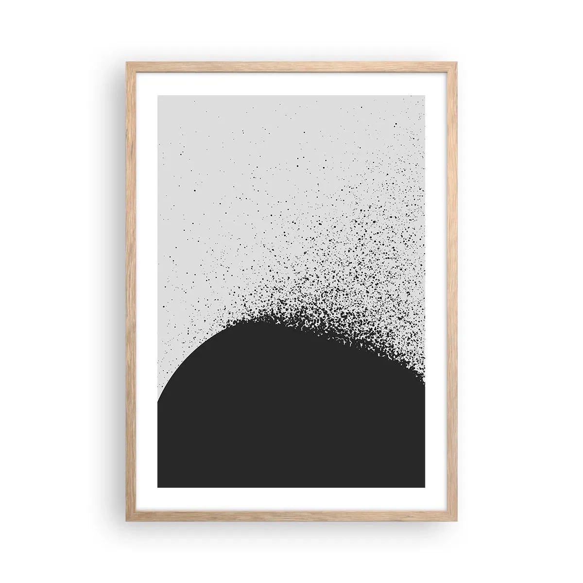 Póster en marco roble claro - El movimiento de las partículas - 50x70 cm