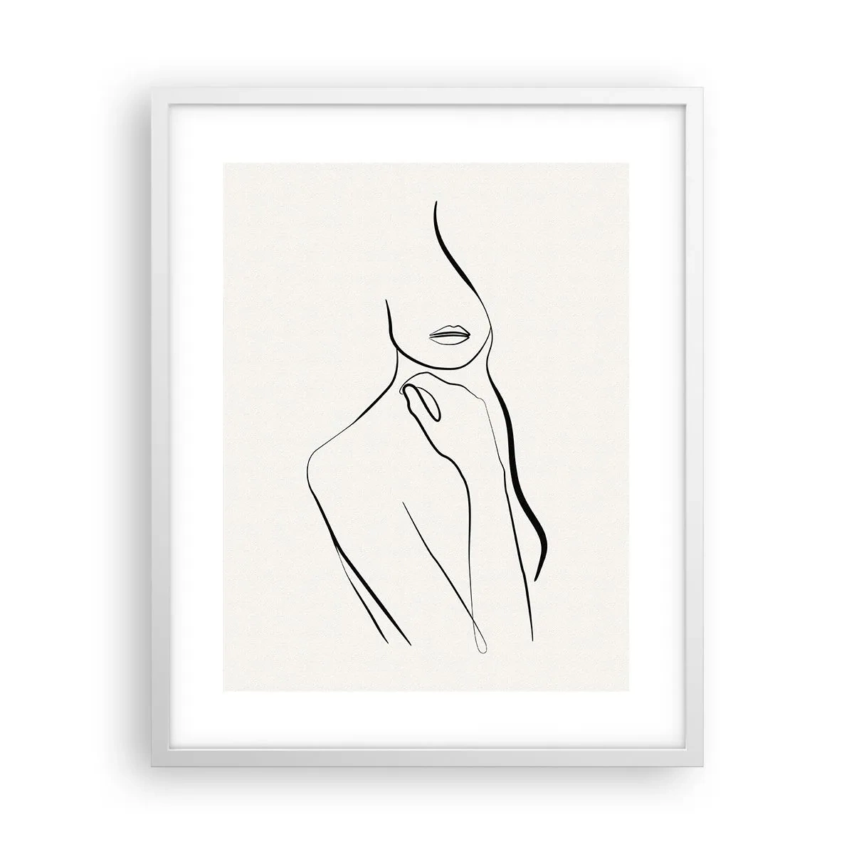 Póster en marco blanco - Una ola de melancolía - 40x50 cm