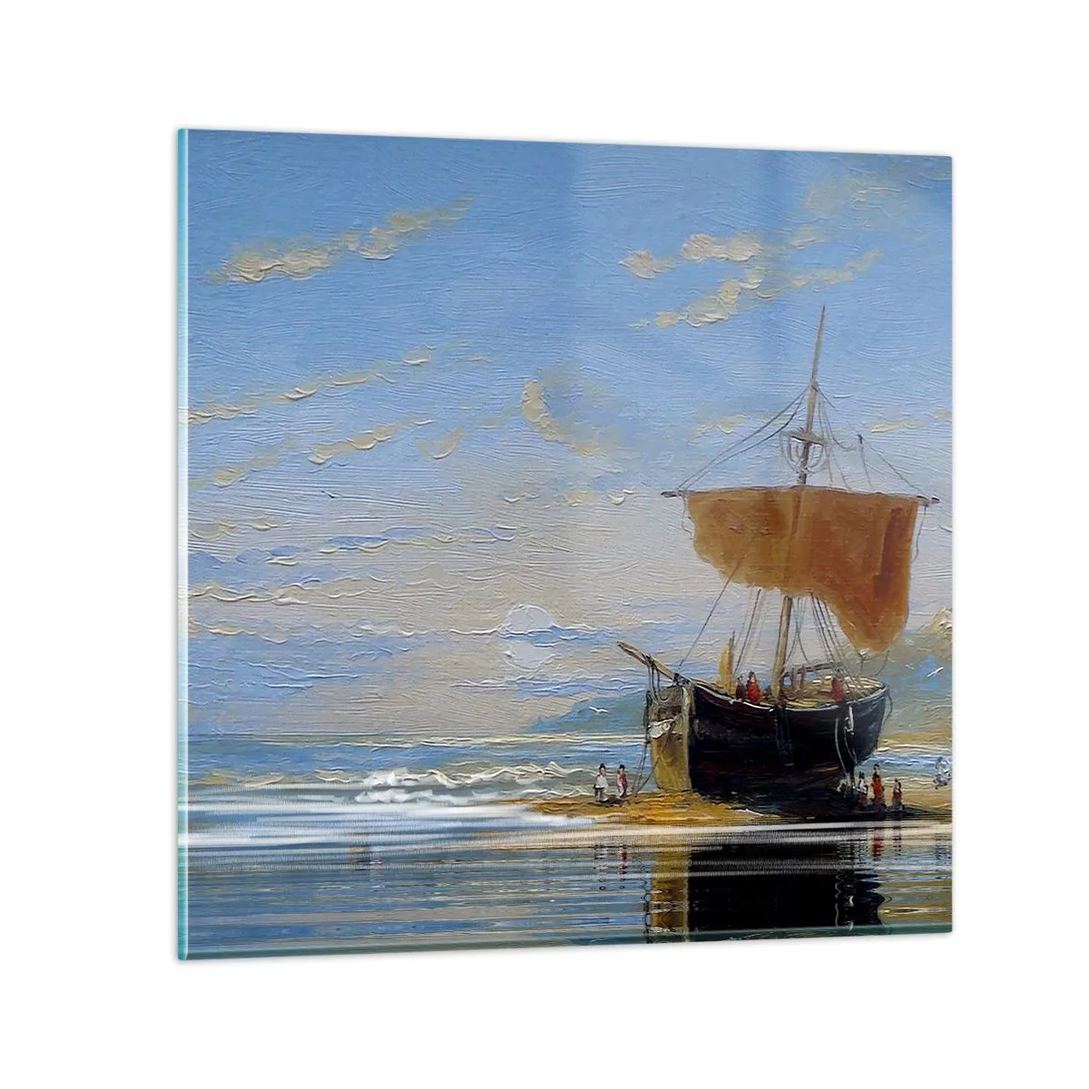 Cuadro sobre vidrio - Impresiones sobre Vidrio - Agua, tierra, aire - 70x70 cm
