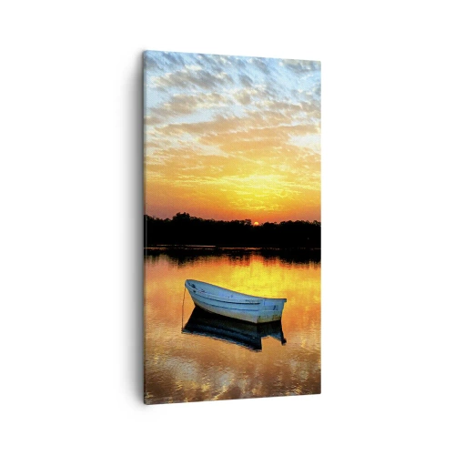 Cuadro sobre lienzo - Impresión de Imagen - Mirar, escuchar, meditar - 45x80 cm