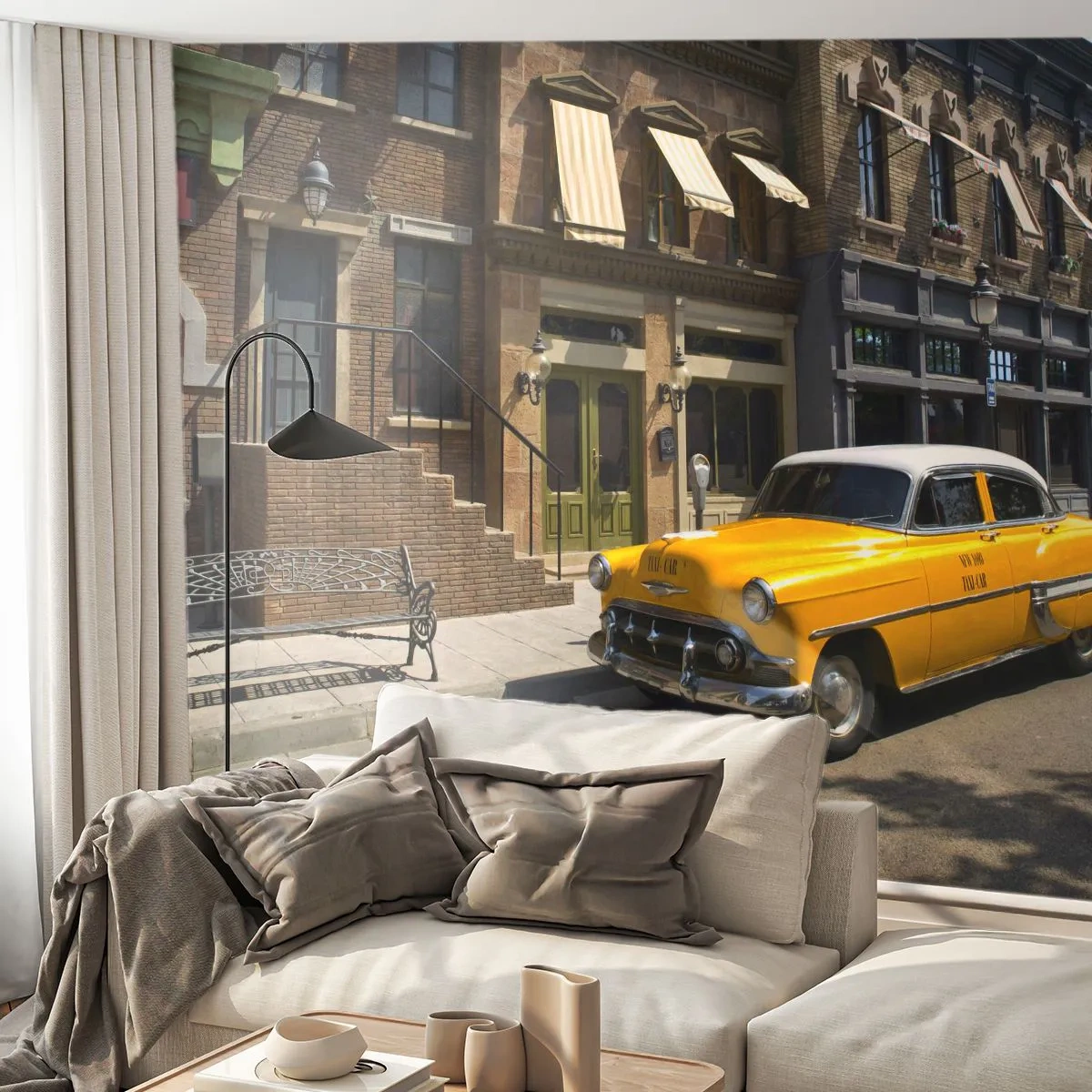 Fotomural Standard Eco - Érase una vez en América - Ciudad, Taxi, Nueva York - 400x280 cm