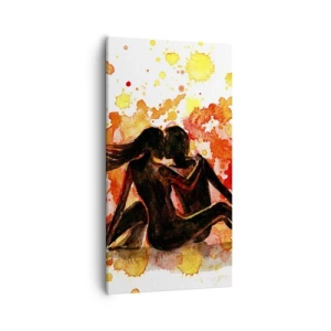 Cuadro sobre lienzo - Impresión de Imagen - Momento romántico - 55x100 cm