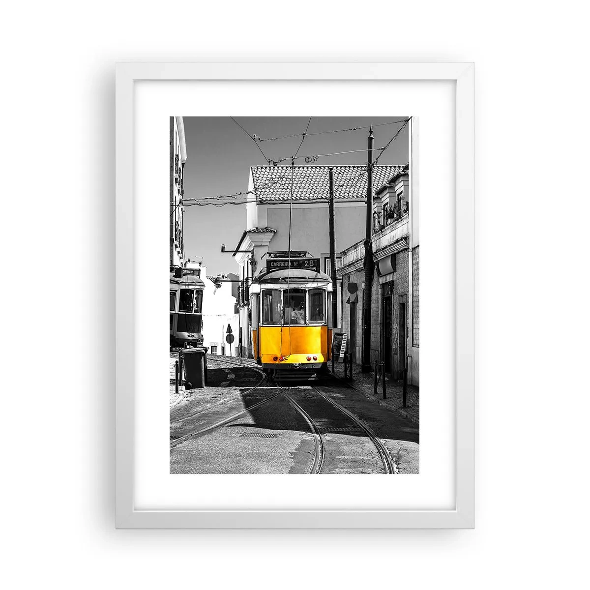 Póster en marco blanco - Espíritu de Lisboa - 30x40 cm