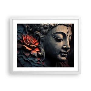 Póster en marco blanco - En sintonía con el mundo - 50x40 cm