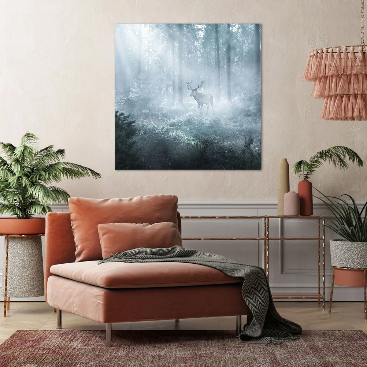 Cuadro sobre lienzo - Impresión de Imagen - Ronda matutina por la finca - 30x30 cm