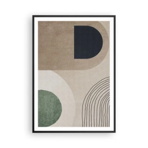 Póster en marco negro - La delicadeza de un óvalo - 70x100 cm