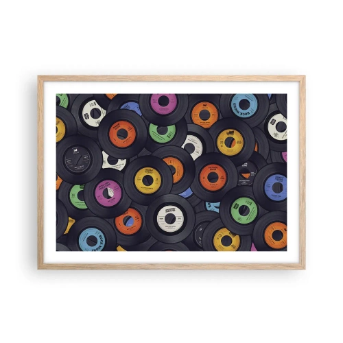Póster en marco roble claro - Colores de los clásicos - 70x50 cm