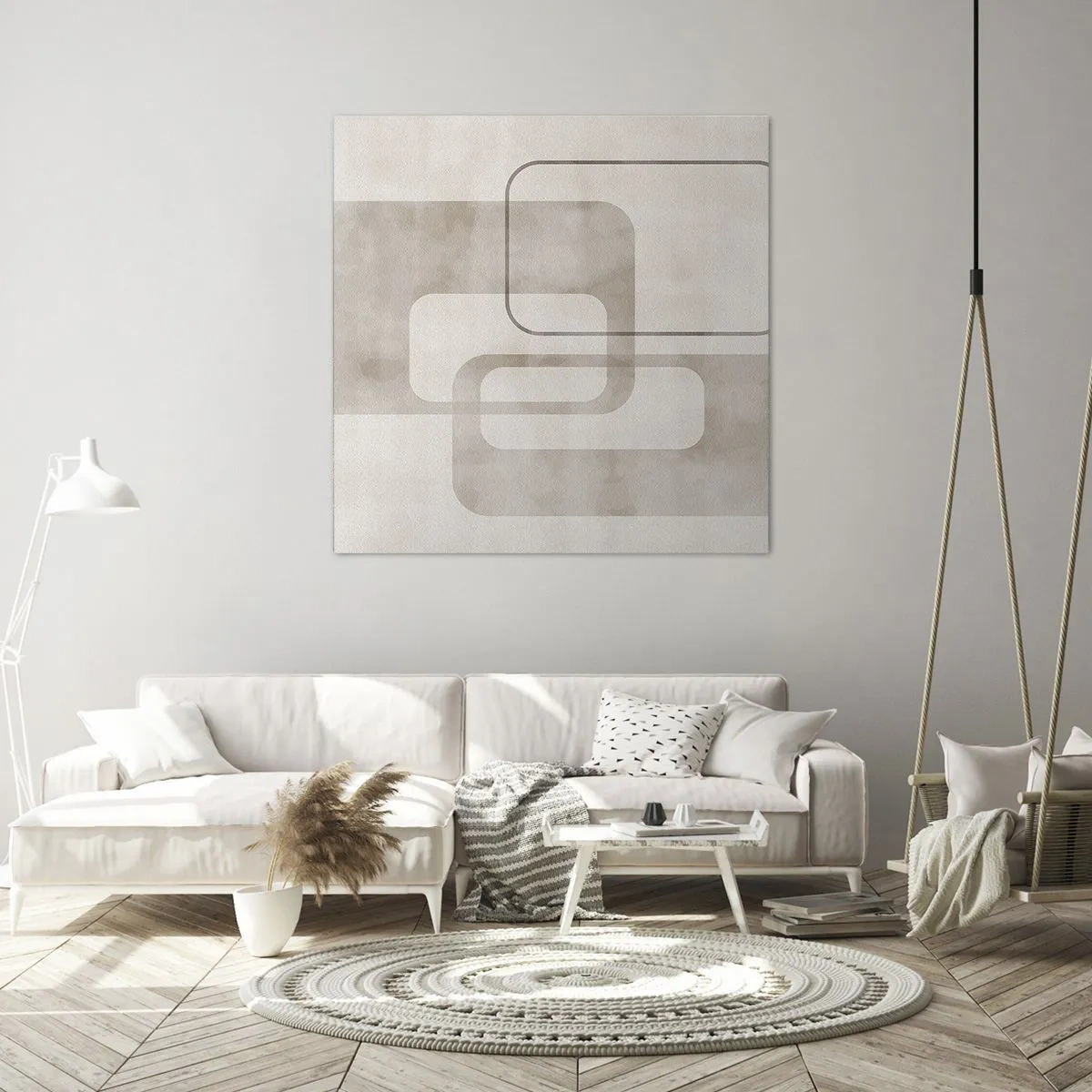 Cuadro sobre lienzo - Impresión de Imagen - Fuga geométrica - 60x60 cm