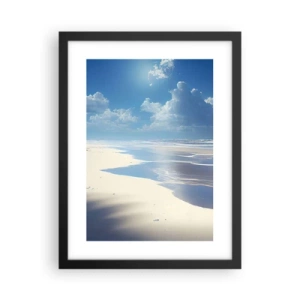 Póster en marco negro - Vacaciones en el paraíso - 30x40 cm