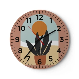 Reloj de pared - Reloj de vidrio - Pequeñas alegrías - 30x30 cm