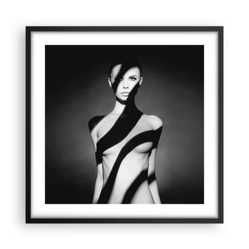Póster en marco negro - En la luz y en la sombra - 50x50 cm