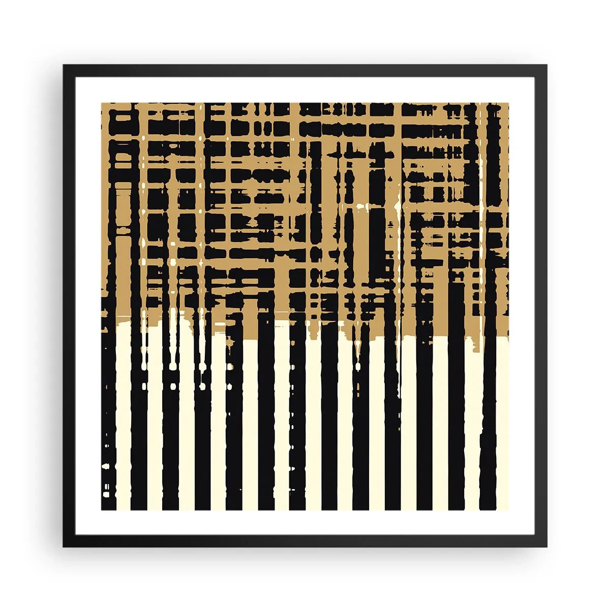 Póster en marco negro - Abstracción arquitectónica - 60x60 cm