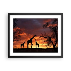 Póster en marco negro - Una pequeña cena con tus seres queridos - 50x40 cm