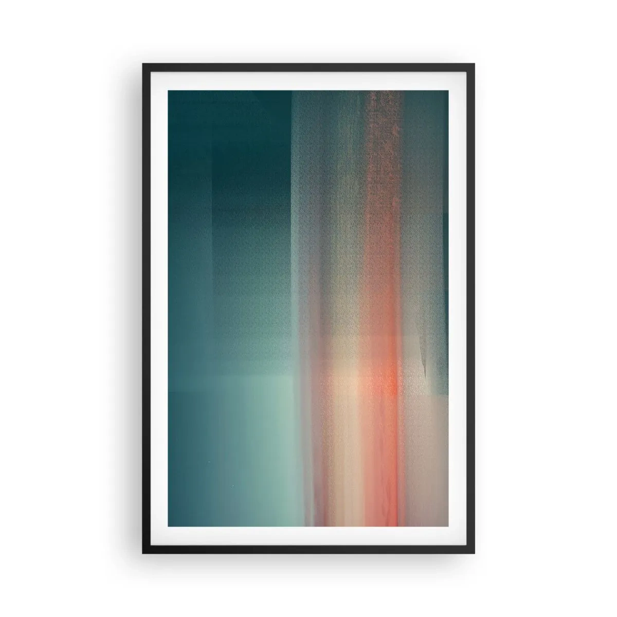 Póster en marco negro - Abstracción: ondas de luz - 61x91 cm