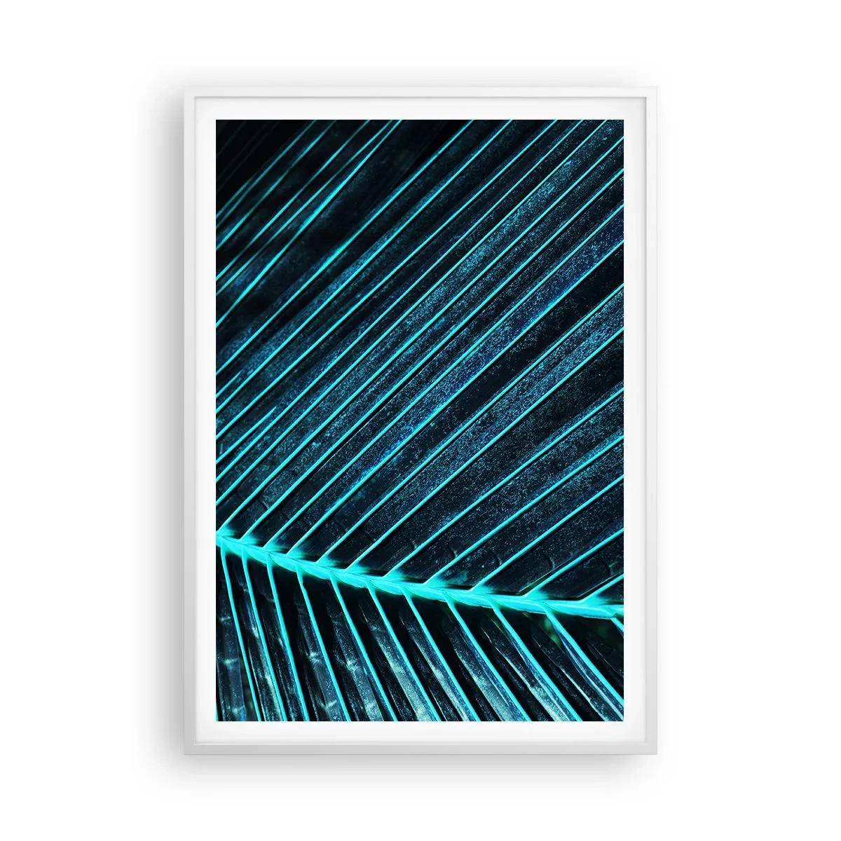 Póster en marco blanco - La textura del verde - 70x100 cm