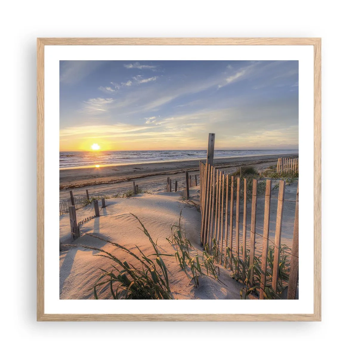 Póster en marco roble claro - El resplandor y la sombra del viento - 60x60 cm