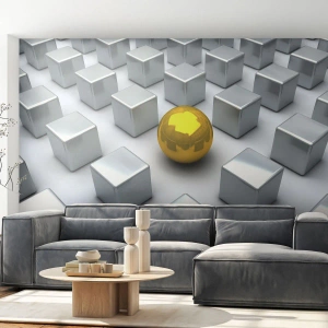 Fotomural Autadhesivo Deluxe Sticker - ¿Por qué yo? Composición geométrica - Abstracción, 3D, Gráficos - 100x70 cm