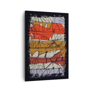 Cuadro sobre lienzo - Impresión de Imagen - Composición abstracta en colores intensos - 70x100cm - Composición espontánea - Decoración de pared moderna para salón y dormitorio ARTTOR