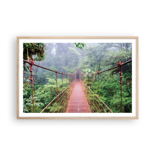 Póster en marco roble claro - Suspendido sobre las copas - 91x61 cm