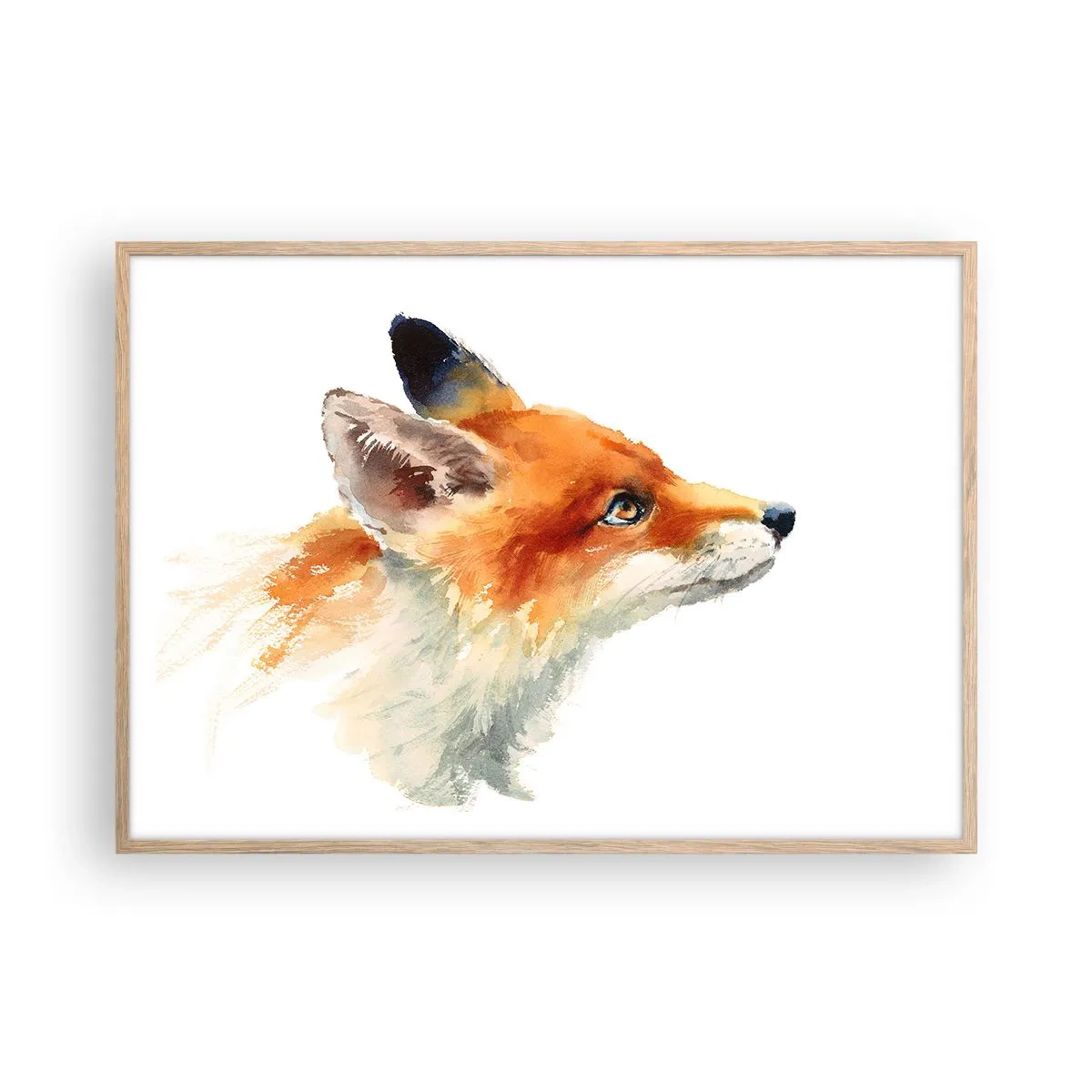 Póster en marco roble claro - Nunca se es demasiado cuidadoso - 100x70 cm