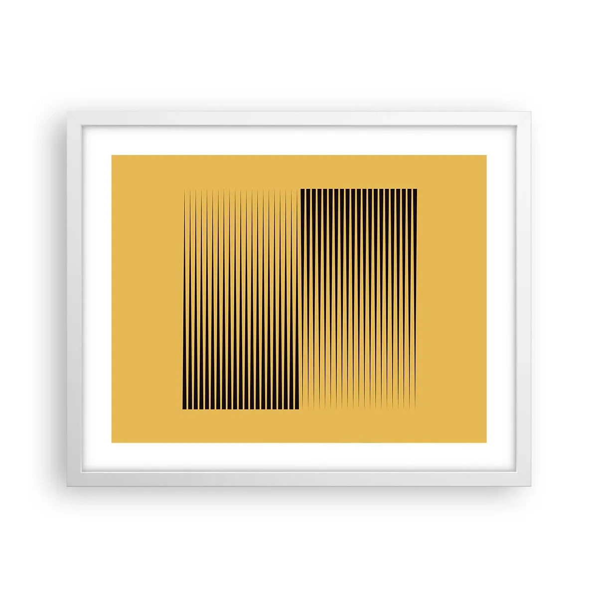 Póster en marco blanco - Cuadrado de opuestos - 50x40 cm