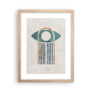 Póster en marco roble claro - Signos y rituales - 30x40 cm