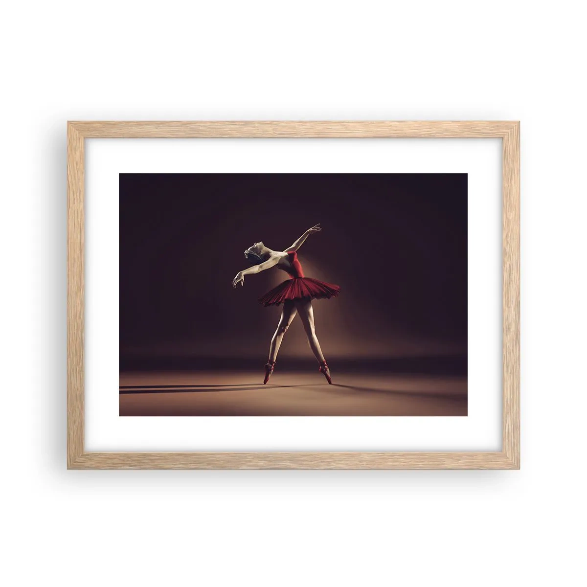 Póster en marco roble claro - Primera bailarina - 40x30 cm