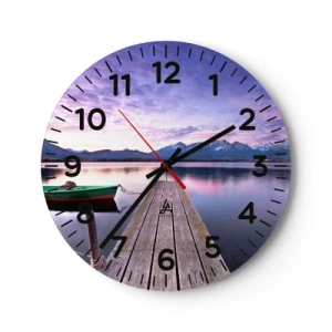Reloj de pared - Reloj de vidrio - Un silencio amistoso - 30x30 cm