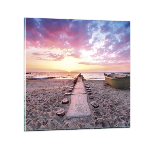 Cuadro sobre vidrio - Impresiones sobre Vidrio - Un momento de profunda experiencia - 70x70 cm