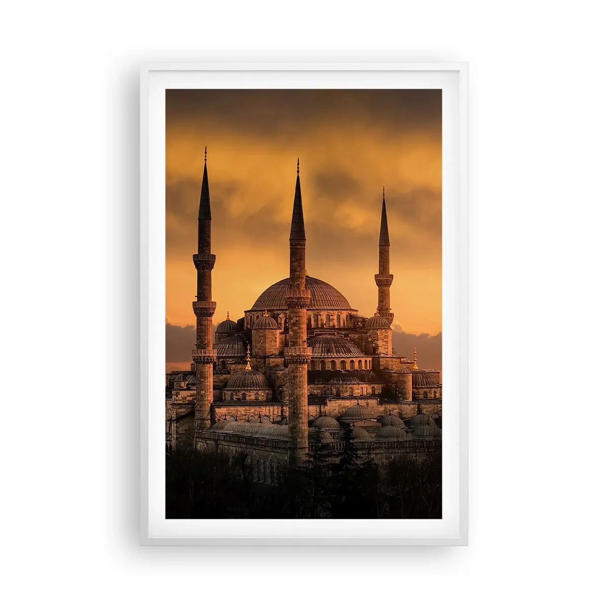 Póster en marco blanco - Dios es grande - 61x91 cm