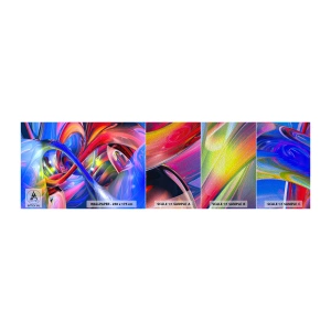Muestra de fotomural Premium Sand - Una danza de colores - Abstracción, 3D, Gráficos - 100x30 cm